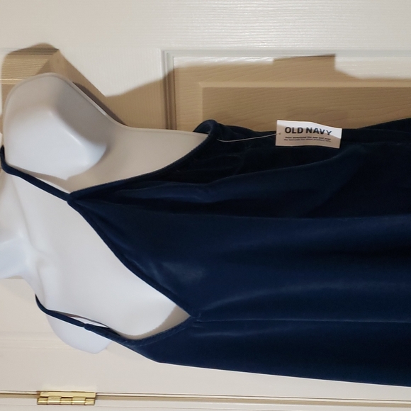 Old Navy Blue Velvet Maxi Dress - Picture 3 of 11
